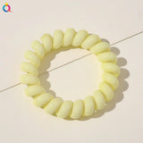 High Elasticity Telephone Coil Hairbands Women Spiral Hair Ties Girls Hair Rings Rope Solid Color Hair Accessories Gum Scrunchy