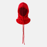 Winter Balaclava Hat for Men&Women Knitted Hooded Cap Outdoor Windproof Drawstring Hat One-Piece Neck Beanie Capofficial website
