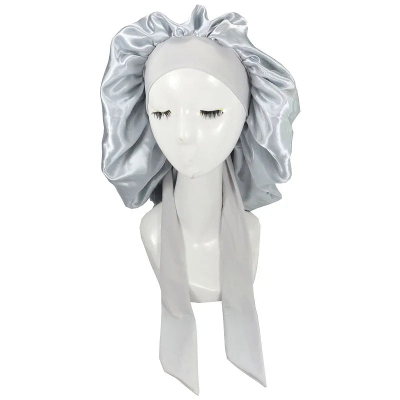 Bonnet de nuit en satin pour femme et homme, bonnet de nuit unisexe, bonnet de douche