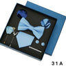 Coffret cadeau pour homme et femme, pochette, cravate, boutons de manchette, broche, couleur unie, pour mariage, affaires, vente en gros