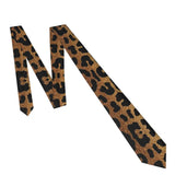 Cravates léopard pour hommes, soie et polyester, étroites, 8 cm, motif tigre, pour costumes, accessoires, fête de mariage, cosplay