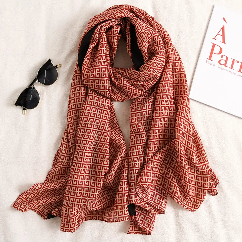 Écharpe longue en coton pour femme, design tendance 2024, haute qualité, chaude et douce, unisexe, pour l'hiver