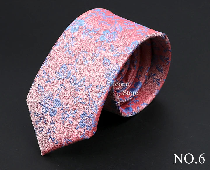 26 Styles Men's Jacquard Novelty Ties Skinny Floral Paisley Striped  Necktie Business Narrow Suit Shirt Daily Wear Accessories