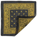 Black Hip Hop Bandana Kerchief Unisex Hair Band Neck Scarf Paisley Headwear Wrist Hairwrap Square Scarves Print Handkerchief