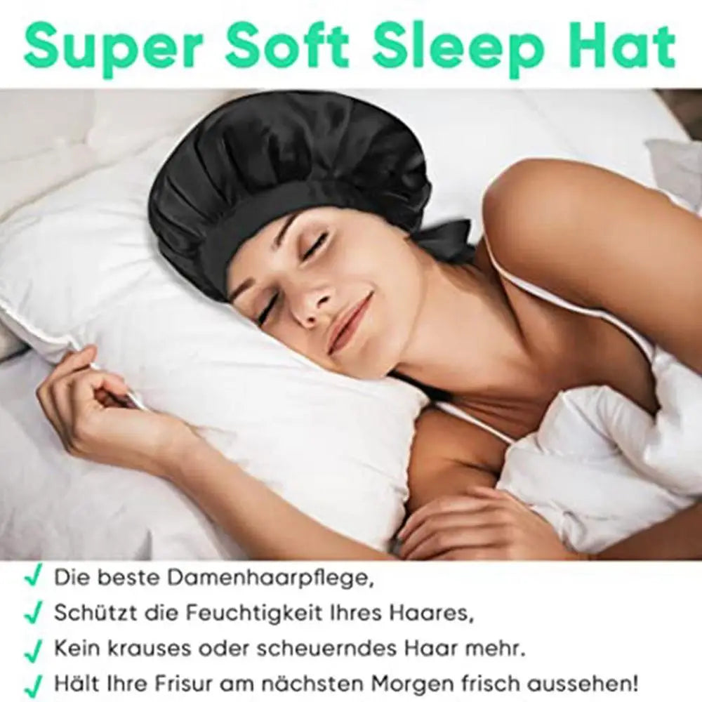 Bonnet de nuit en satin pour femme et homme, bonnet de nuit unisexe, bonnet de douche