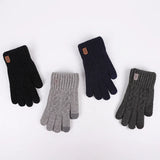 Gants chauds pour hommes 2023, nouveaux gants d'hiver à écran tactile et gants en polaire, gants tricotés en laine chaude et froide