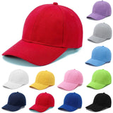Casquettes d'été à visière pour enfants, casquettes de baseball pour étudiants, garçons et filles, couleur unie, en coton, réglables, snapback, style hip-hop, chapeau de soleil