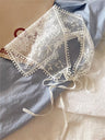1 foulard triangulaire en dentelle rétro des années 1950, foulard brodé en dentelle, bandana floral au crochet pour femmes et filles