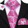 Ensemble élégant de cravates et boutons de manchette en soie à fleurs multiples pour homme, cravate jacquard à fleurs pour mariage, entreprise, fête, événement, Barry.Wang