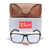 RBsunny Blue Light Blocking Glasses Men Computer Gaming Glasses Anti Eyestrain UV400 Clear Lens Eye Protection Rectangle Frame