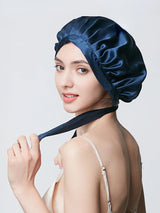 Pure Silk Hair Bonnets For Women Sleeping Cap Luxury Natual Silk Sleep Cap Night Bonnet Caps Hair Protection Turban Head Wraps