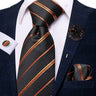 Cravate rose cachemire avec broche en soie, élégante cravate de mariage pour homme, bouton de manchette pratique, mode affaires fête, créateur de cravate haute