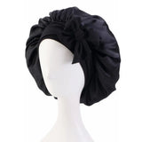 Women Shower Cap Sleeping Satin Bonnet Lace-up Bow Waterproof Women Braids Curly Night Hat Beauty Parlor Cap Salon Hat