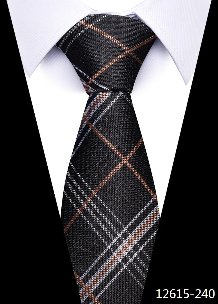 Cravate pour homme, nouveau design, vente en usine, offre spéciale, 7,5 cm, cravate, chemise à carreaux jaune, accessoires pour homme, anniversaire d'Abraham Lincoln