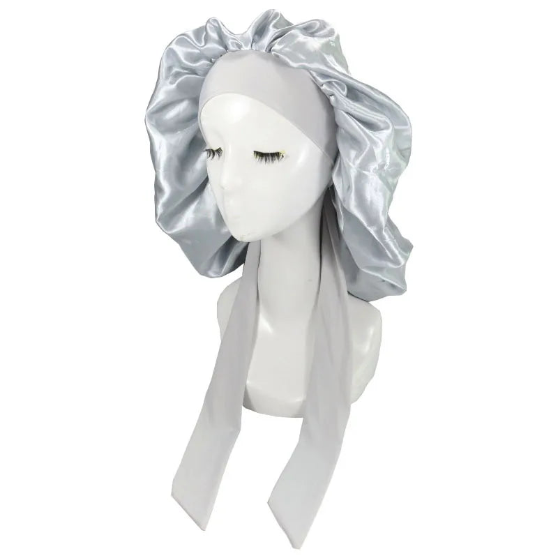 Bonnet de nuit en satin pour femme et homme, bonnet de nuit unisexe, bonnet de douche