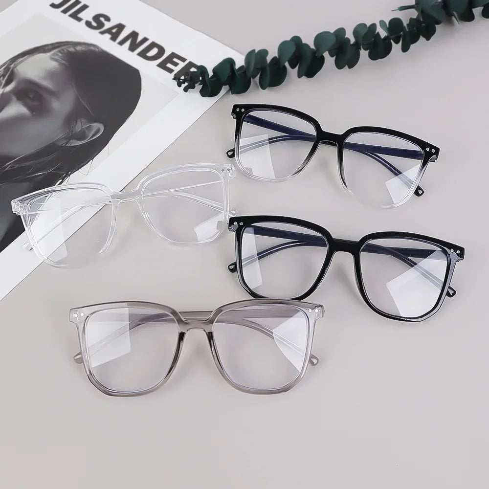 Fashion Anti Blue Light Glasses Men Computer Women Eyeglass Fashion Optical Plain Frame Spectacles Transparent Blocking Glasses