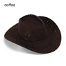 Western Cowboy Hat for Men Women Kids Fedora Outdoor Wide Brim Faux Leather Summer Wide Brim Beach Travel Cap Black White Pink