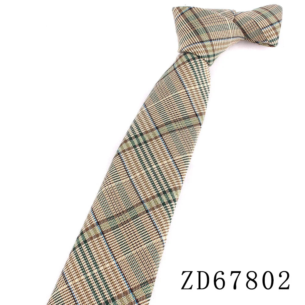 Nouvelles cravates rayées pour hommes et femmes, cravates en coton pour fêtes, affaires, cravates classiques à carreaux, cadeaux pour mariés