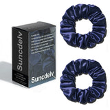2PCS 3.5CM Mulberry Silk Scrunchies Women Grils Hair Ties for Hair Sleep No Damage Hairband Curly Hair Elastics Ponytail Holder