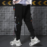 2023 Hip Hop Joggers Männer Brief Bänder Cargo Hosen Taschen Track Taktische Casual Techwear Männlichen Hosen Jogginghose Streetwear