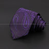 New Design Wedding Men Tie Purple Solid Striped Paisley Flower Neckties Men Business Dropshipping Groom Collar Accessories Gift