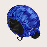 Wholesale Satin Bonnet for Sleeping Silky Bonnet Cap Large Double Layer Reversible Adjustable Sleep Bonnet Used To Hair Care