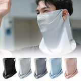 Protection UV pour l'extérieur, cache-cou, bavoir de sport résistant au soleil, masque en soie glacée, cache-cou, cache-cou, foulard solaire