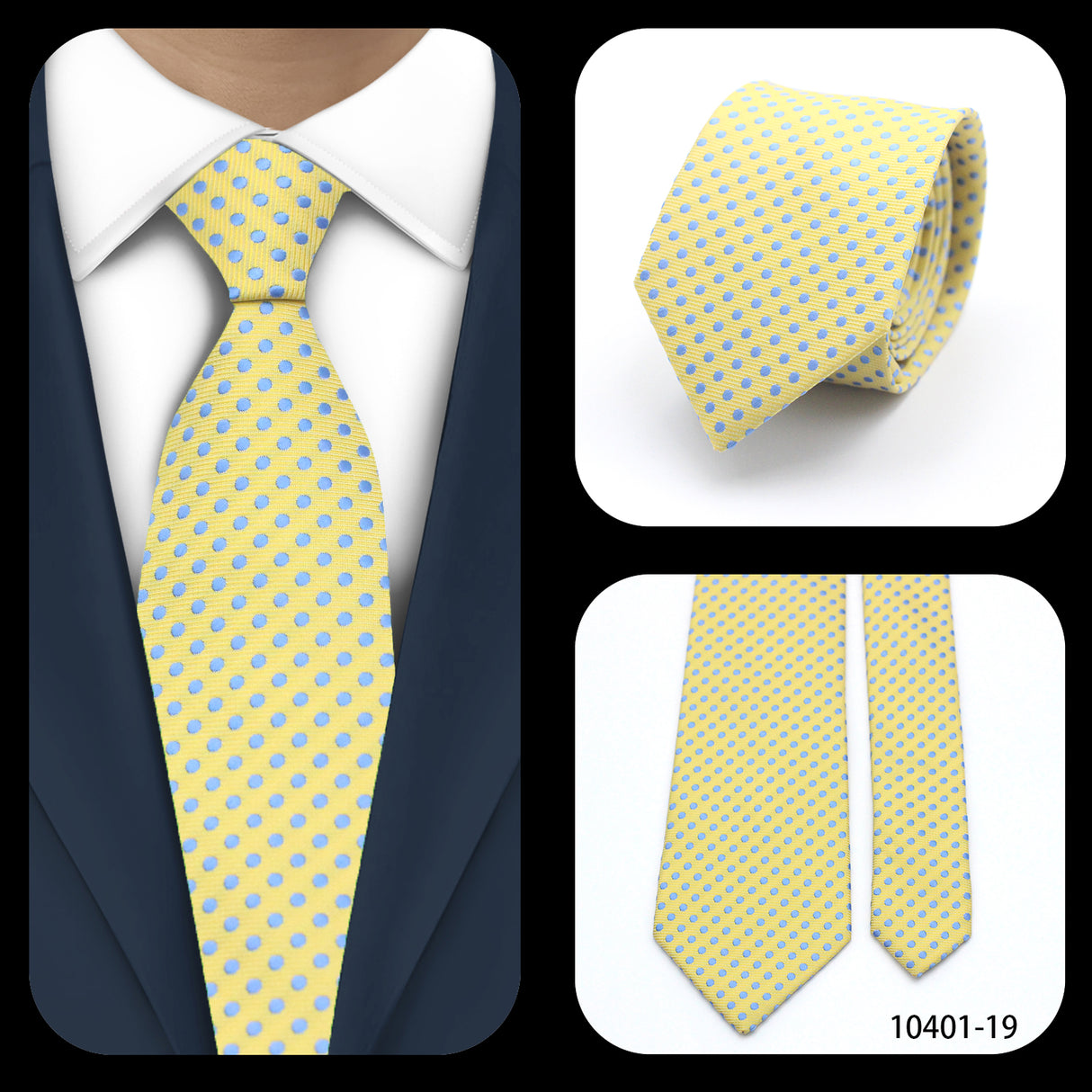 Cravates élégantes à pois pour hommes LYL 7 cm, cravate de luxe avec imprimé géométrique, cadeau pour invités, accessoires de festival pour gentleman