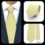 Cravates élégantes à pois pour hommes LYL 7 cm, cravate de luxe avec imprimé géométrique, cadeau pour invités, accessoires de festival pour gentleman