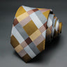 Men Tie Cravat Set Fashion Wedding Ties for Men Hanky Necktie Grid Strip Gravata Jacquard Tie Social Party Accessories