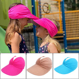 Chapeau pare-soleil à large bord pour enfants, protection UV, casquette de sport pour la plage, pliable, pour filles et garçons