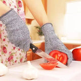 Schnittfeste Handschuhe der HPPE-Stufe 5 für die Küche und den Garten, Schnittfeste Strickhandschuhe, Dornenschutz, verschleißfeste Schneidehandschuhe für Glasbau