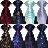Cravate classique en cachemire pour homme, motif floral de luxe, motif à pois, 8 cm, jacquard, pour homme, pour affaires, mariage, fête, accessoire de tous les jours