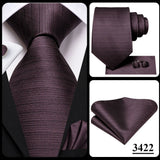 Hi-Tie – Cravate de mariage en soie violette unie à motif cachemire pour homme, ensemble de qualité avec boutons de manchette et mouchoir, cadeau tendance, livraison directe