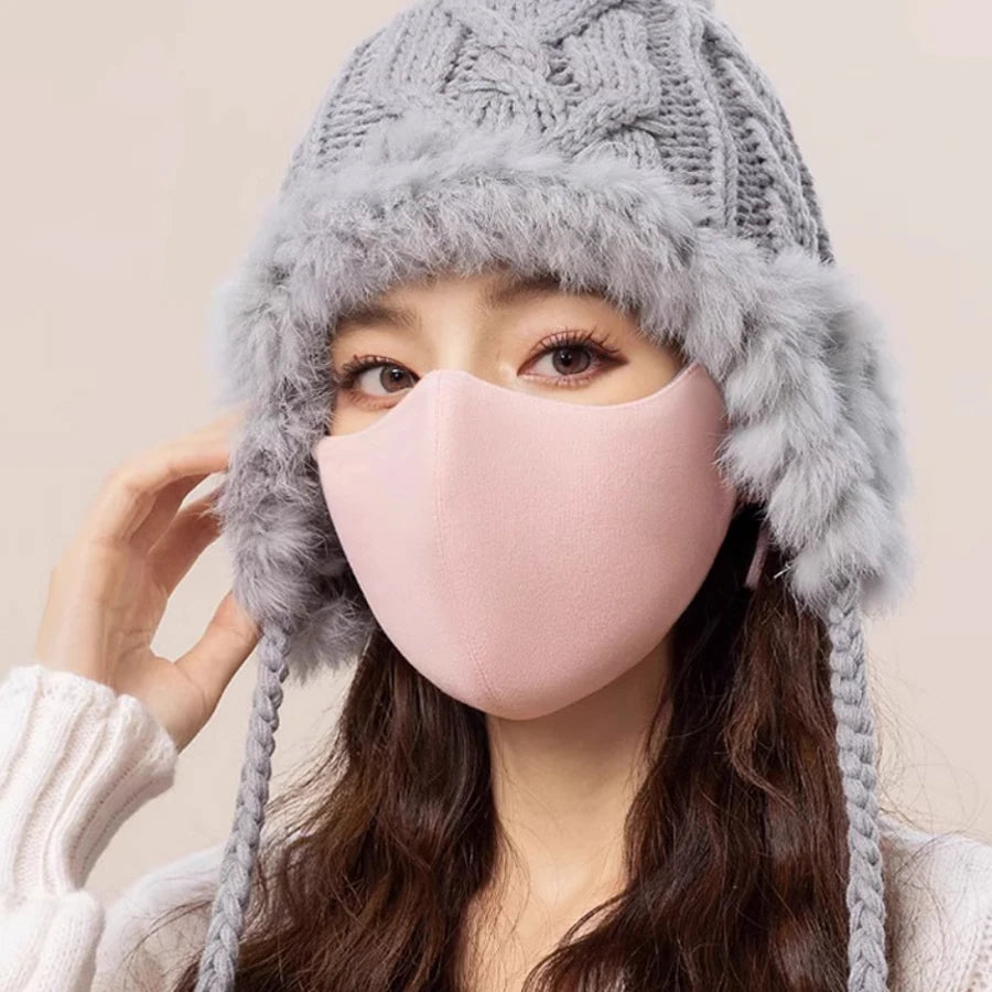 Masque facial tendance et respirant pour femme, de haute qualité, lavable, réutilisable, anti-poussière, coupe-vent, pour l'hiver