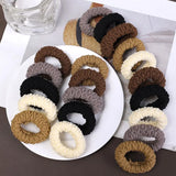 High Elastic Hair Rope Towel Pleated Scrunchie Thicken High Ponytail Holders Rubber Band Elastic Women Hair Ring Hair Accessory