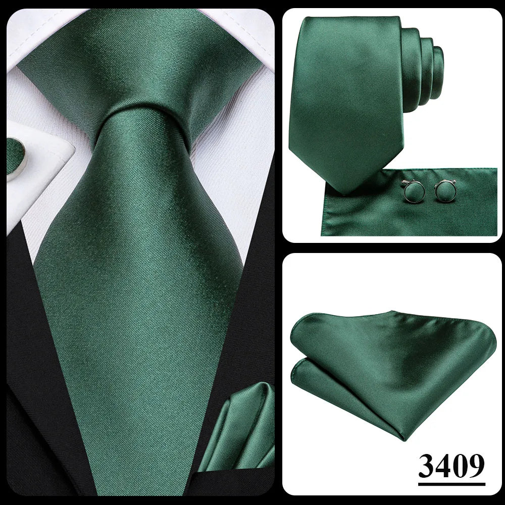 Hi-Tie Cravate de mariage en soie pour homme, motif cachemire, couleur unie, rose, corail, design tendance, qualité, mouchoir, bouton de manchette, fête d'affaires