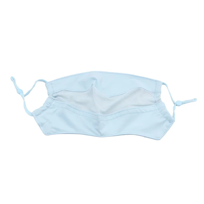Masque de protection solaire sans trace pour femmes, en soie glacée, anti-ultraviolet, respirant, fin, tendance, été, 2024