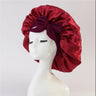 Bonnet de nuit en satin pour femme, large bande solide, extensible, avec nœud, bonnet soyeux, bonnet de nuit, soins capillaires, couvre-tête de douche