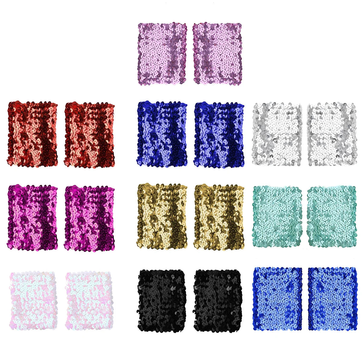 Bracelets à paillettes brillantes pour femmes et filles, manchettes extensibles et scintillantes, accessoires de fête, cosplay, danse, cadeaux