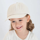 Casquettes pour enfants, couleur unie, en coton respirant, à rabat, ajustable, pour bébés, filles, été, de 1 à 5 ans