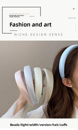 Korean Style Sponge Hairband Women's Fashionable Soft Versatile Headband Elegantly Designed Face Washing Popular Internet Red