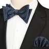 EASTEPIC Striped Bow Tie for Men Hanky Set Plaid Accessory Paisley Neckwear Floral Design Polka Dot Pure Black Evening Party