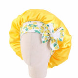 Bonnet de nuit pour enfants et filles, imprimé floral, bonnet de nuit en satin, turban, bonnet de nuit pour enfants, bonnet de soins capillaires, bonnet de nuit