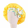 Bonnet de nuit pour enfants et filles, imprimé floral, bonnet de nuit en satin, turban, bonnet de nuit pour enfants, bonnet de soins capillaires, bonnet de nuit