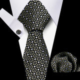 Men Neckties Tie Classic Handkerchiefs Plaid Necktie Cufflinks For Men Blouse Business Wedding Accessories Woman Collar Man Gift