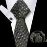 Men Neckties Tie Classic Handkerchiefs Plaid Necktie Cufflinks For Men Blouse Business Wedding Accessories Woman Collar Man Gift