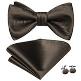Dropshipping Jacquard Silk Mens Self Bow Tie Hanky Cufflinks Set Male Butterfly Knot Bowtie Wholesale for Male Wedding Business