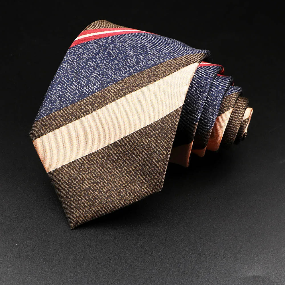 Cravate rayée pour homme, motif cachemire floral, marron et gris, idéale pour les loisirs, les affaires, le quotidien, les mariages, les fêtes, les accessoires, cadeau