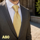 Cravates classiques jaunes et marron pour hommes, tenue de soirée, mariage, école, livraison directe